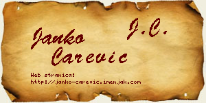 Janko Carević vizit kartica